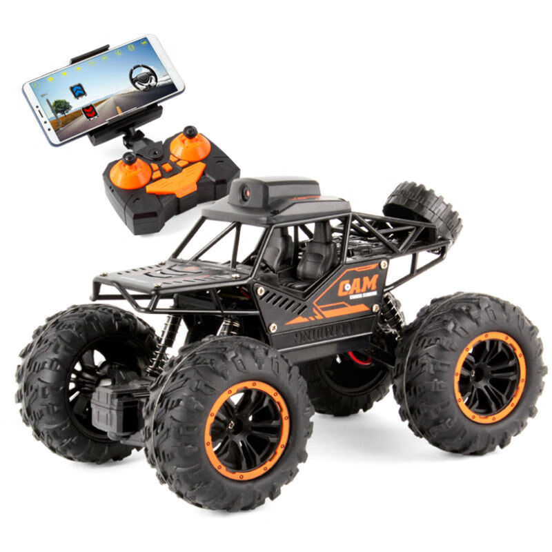 万代4g网络远程遥控车带wifi手机拍照录像有摄像头四驱越野攀岩弹跳
