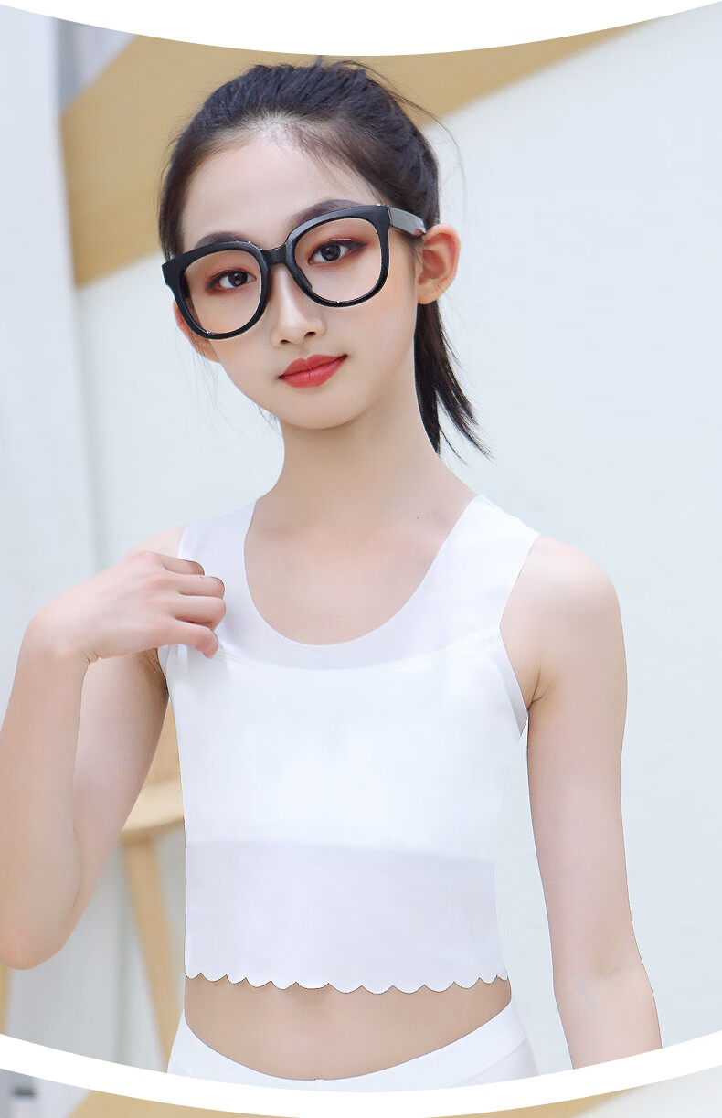 夏季薄款女童内衣发育期儿童成长小背心10岁女孩内穿12学生透气13 2件