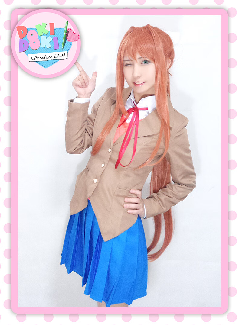 cos服 心跳文学部doki doki literature club 莫妮卡 monika cos cos