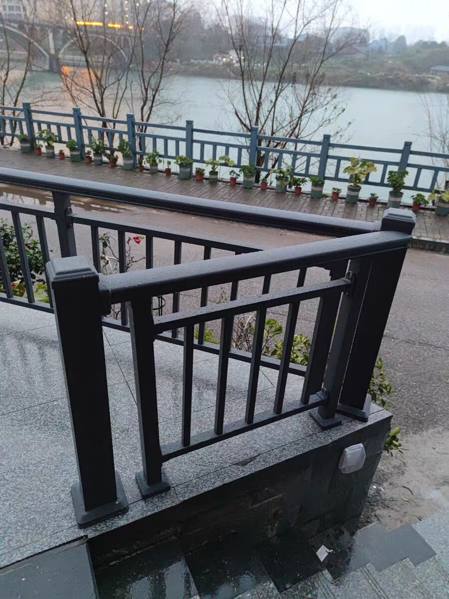 智家派 中式仿古铝合金护栏护栏四合院木纹外墙铝围栏定制格栅 定制