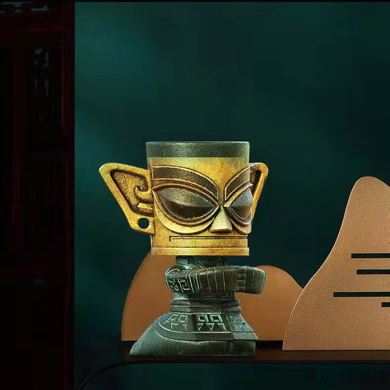 国潮历史博物馆三星堆考古盲盒三星堆文创摆件考古盲盒博物馆神官大立