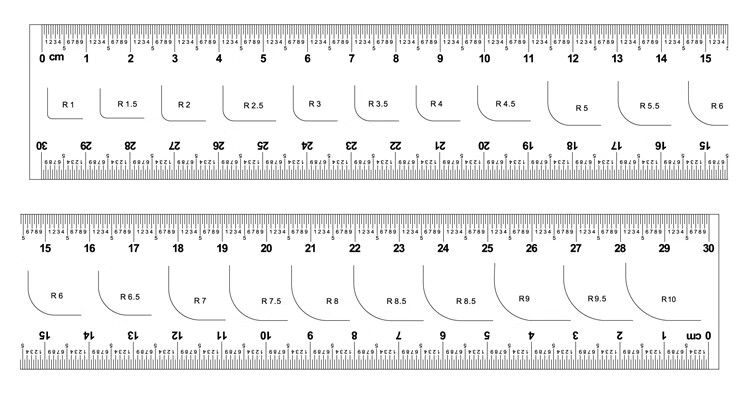 1mm 0.5mm 1mm 15cm 0.5mm刻度加厚覆膜