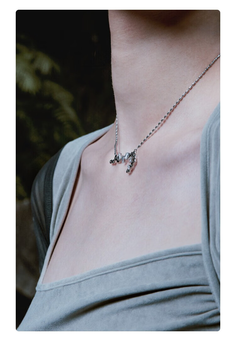 0系列925银潮流轻奢小众设计项链 银色【图片 价格 品牌 报价】-京东