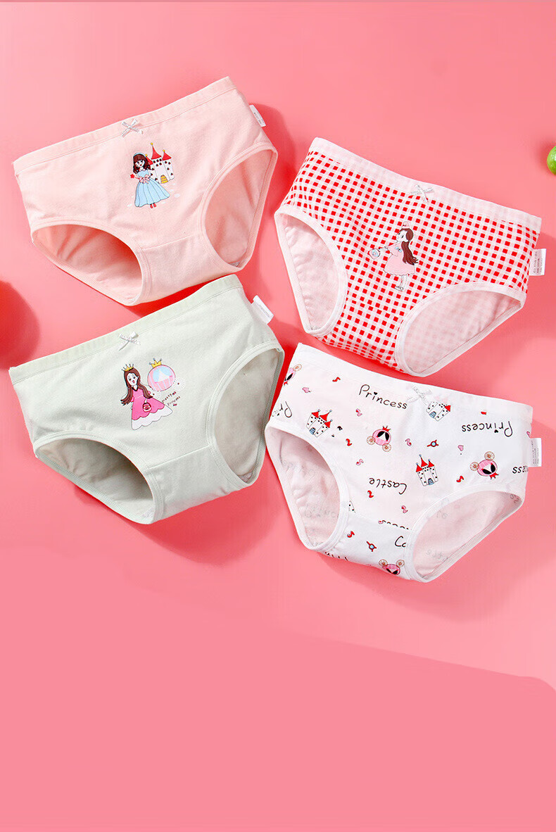 观瑜三角裤女童小学生薄款纯棉内裤小女孩春秋季内衣裤本命年中大童