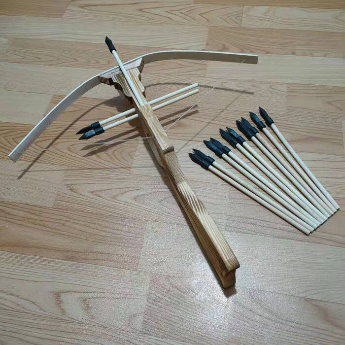 制弓驽套装户外儿童亲子射击吸盘胶箭杆驽十字驽成人步抢弩10个箭杆