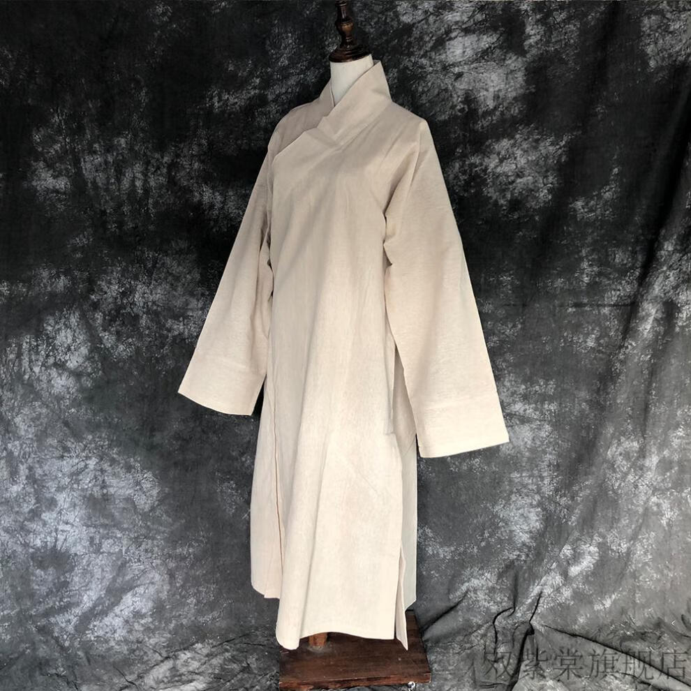 孝衣亚麻孝服男士孝袍女士斜襟系带丧服套装麻裤子女戴孝服白事出殡穿