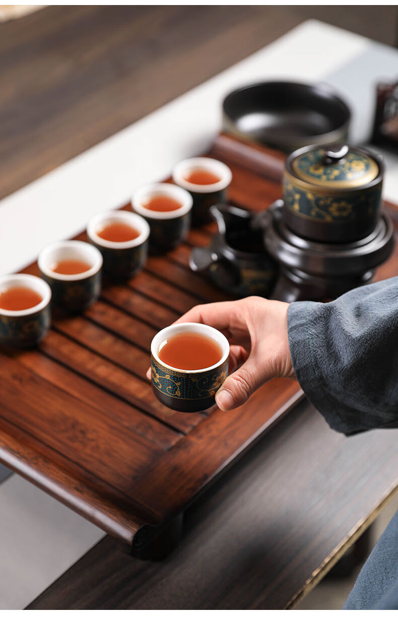 懒人喝茶半全自动功夫茶具泡茶礼品小套装茶盘新款家用陶瓷大幽香自动