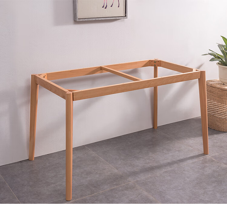 新款全实木加粗支架餐桌桌腿长方形框架木桌脚桌子腿桌架子家具脚适合