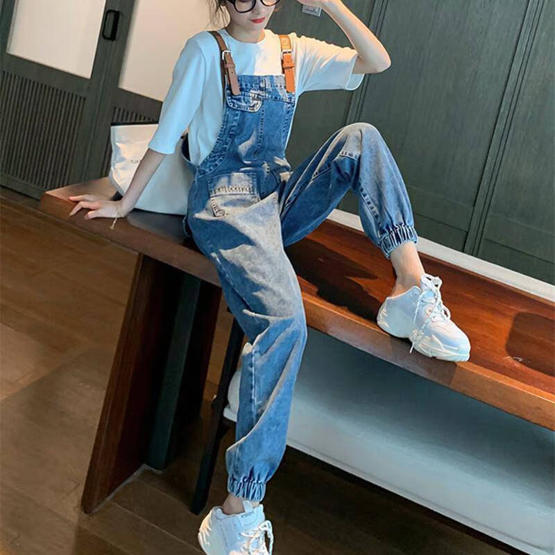 女士牛仔裤背带女夏季减龄牛仔背带裤女春季新款韩版显瘦学院风高腰