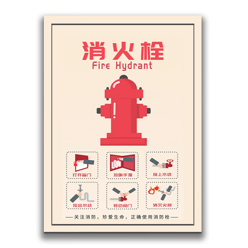 消火栓箱遮挡贴纸企业安全标语消防栓自粘防水贴画个性墙贴纸k480k