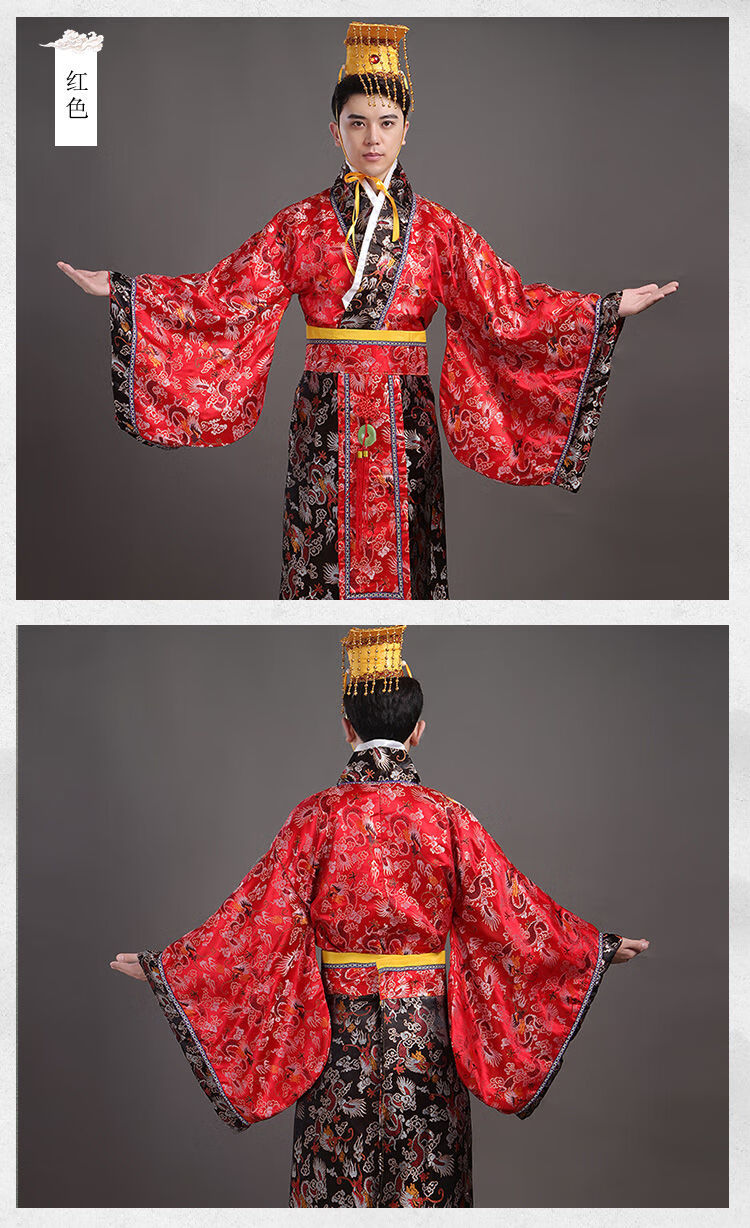 三度夏雨 唐朝皇帝服装古代龙袍套装男汉朝清朝演出服影楼摄影戏服