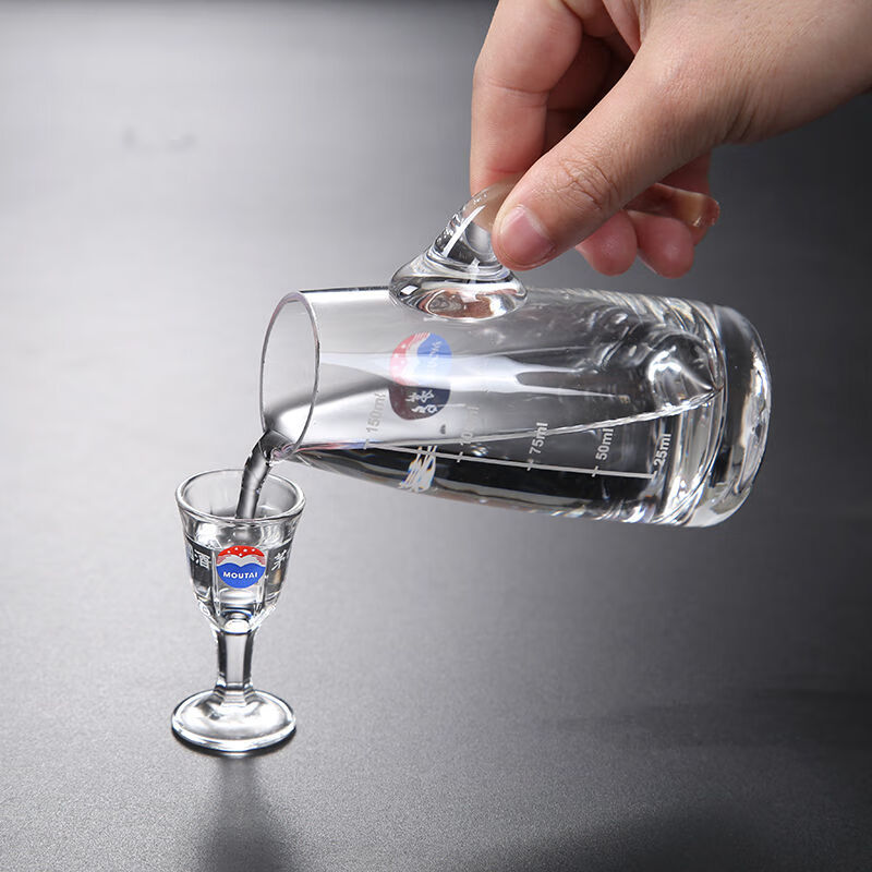 茅台酒具白酒杯茅台杯烈酒杯水晶分酒器10ml小酒杯礼盒套装七件套 一