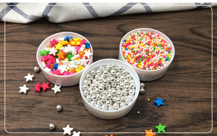 朱古力彩针糖七彩米巧克力彩糖针烘焙彩珠糖蛋糕装饰翻糖混装75g 心形