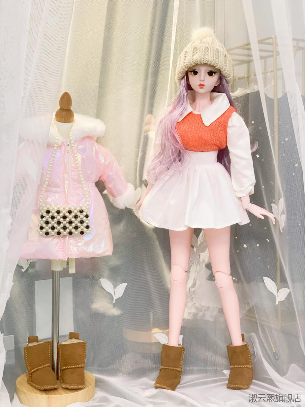 芭比娃娃的衣服60cm娃衣棉服超大巴比娃娃六十厘米叶罗丽公主换装衣服