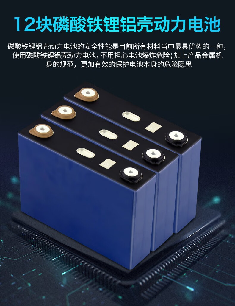 德力普delipow锂电池12v大容量动力汽车房车太阳能观光车叉车船机户外