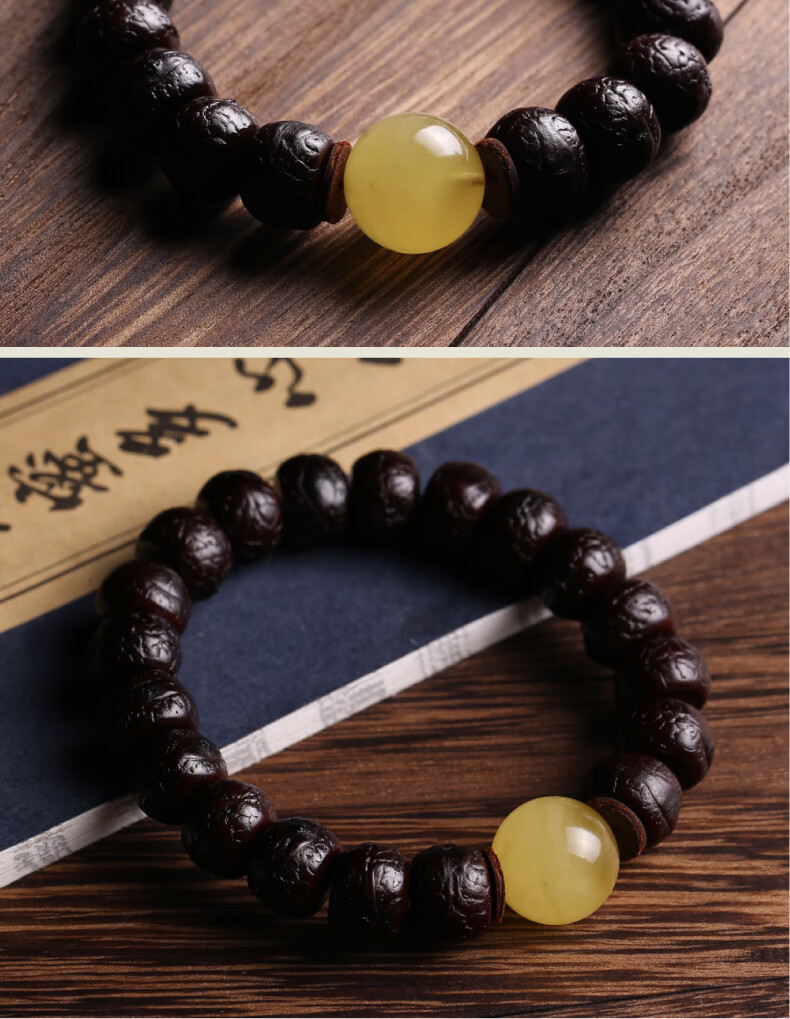晶宇祥西藏酥油供老凤眼菩提子手串菩提籽佛珠手链藏式配天然蜜蜡文玩