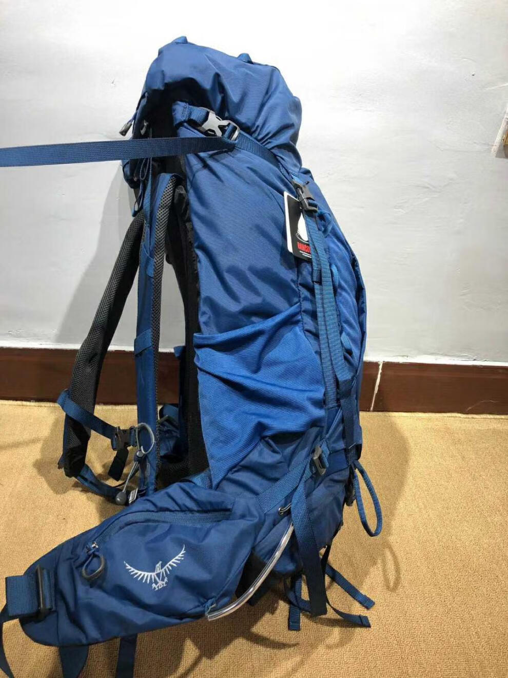 19新款户外登山包小鹰38升48升双肩旅行背包轻量徒步包 新款蓝色48升