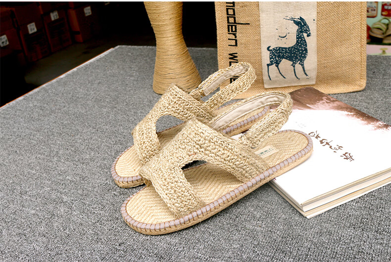草鞋纯手工甘谷麻鞋汗脚凉鞋透气天水编织草编鞋夏季男女复古亚麻休闲