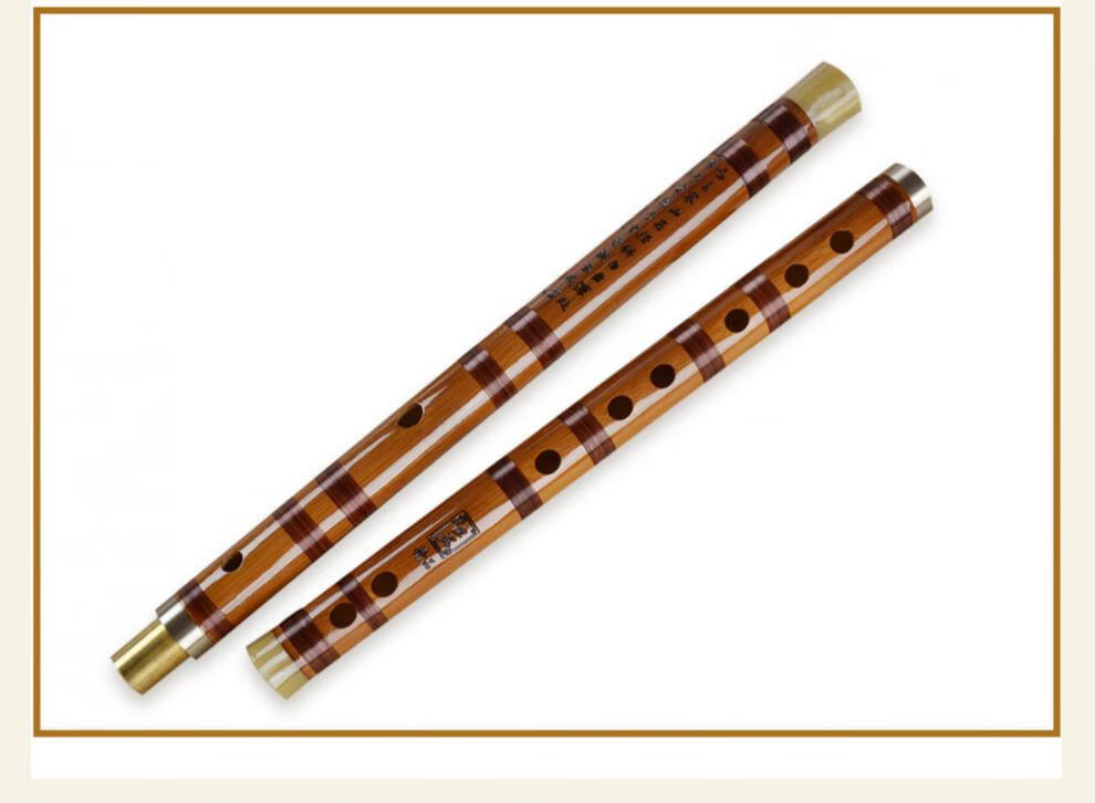 竹笛令儿童精制演奏古风苦竹乐器横笛 棕色咖啡线单插c调(进阶练气)