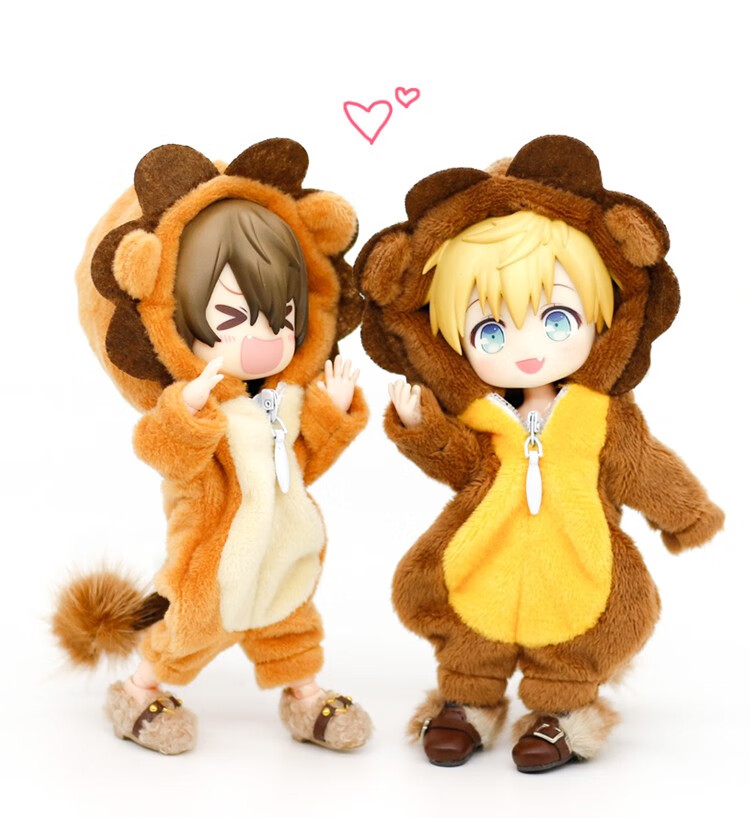 当季新品人偶配件模型ob11娃衣服molly动物狮子家居服睡衣外套bjdgsc