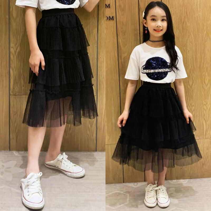 缘丝霞儿童半身裙女童短裙夏季薄款女大童裙子夏天学校风女孩洋气童装