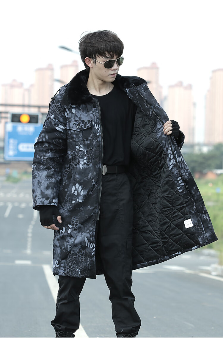 长款军棉大衣男冬季加厚迷彩劳保东北大衣冷库棉袄保安