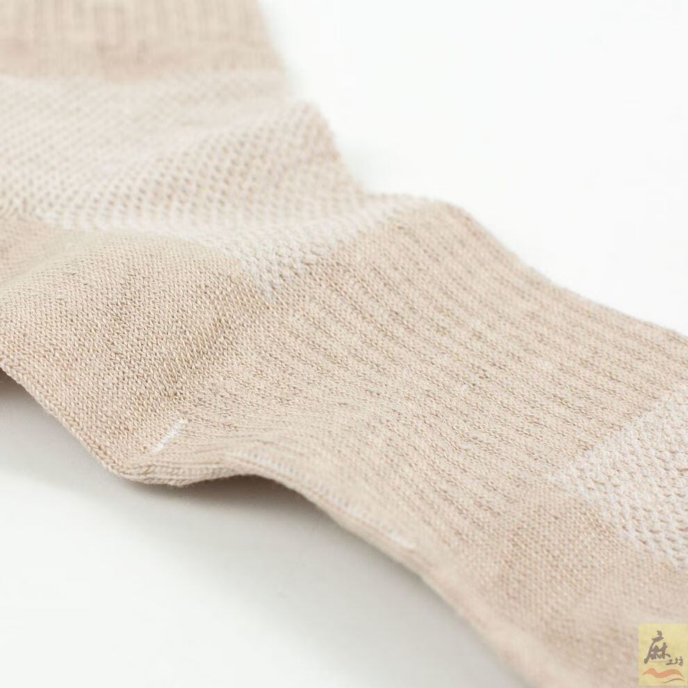 超薄袜子 男夏季薄款弹力中腰短筒网眼亚麻袜子男女透气袜子 男袜亚麻