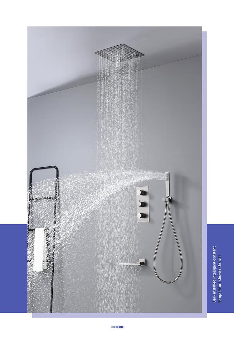 科勒(kohler)科勒(kohler)全铜主体隐藏式天幕吊顶吸顶式花洒入墙式枪