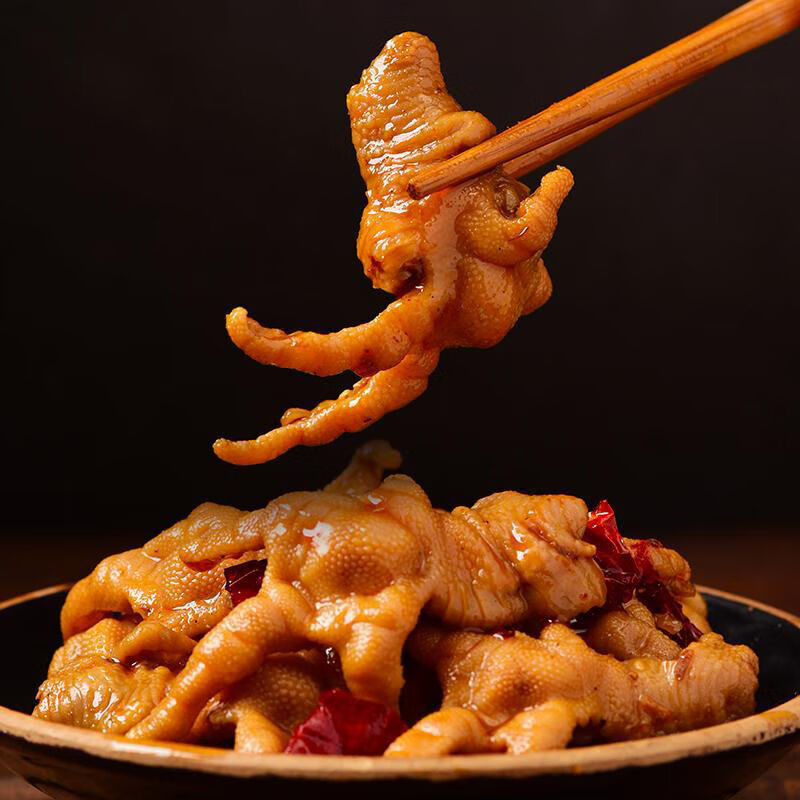 特产道装开洪牌麻辣凤爪红油脱骨鸡爪成都卤味骨鸡爪即食自拌去骨鸡脚