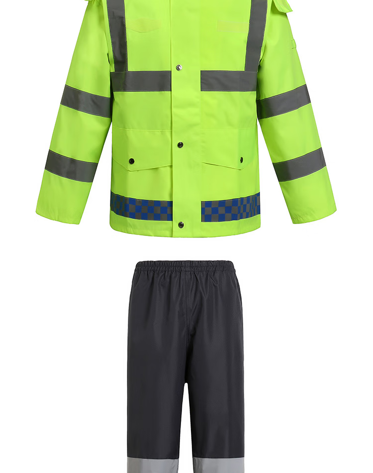 交丨警雨服 救援反光雨衣雨裤套装交通安全服保安防水分体式男执勤