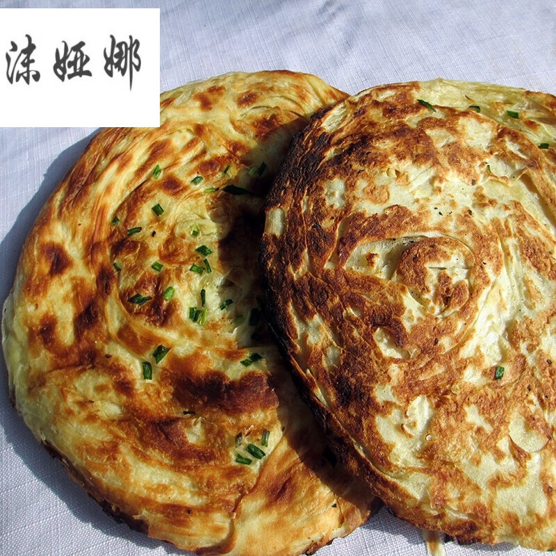 新疆手工鲜葱花千层馕传统糕点特产美食特色葱香油香小吃烧烤饼囊千层