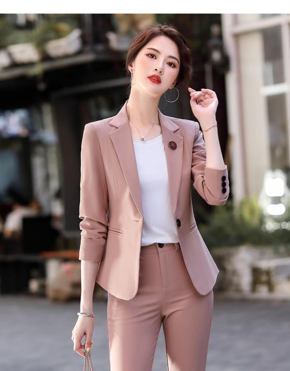 设计师品牌女装 职业西装套装女2020韩版女神范白领气质西服正装工作