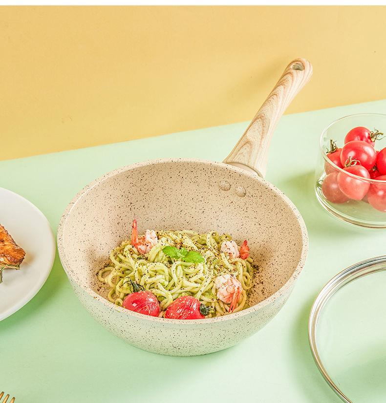 膳魔师thermos膳魔师抄莱不粘锅陶瓷炒锅不粘锅煤气家用麦饭石平底锅