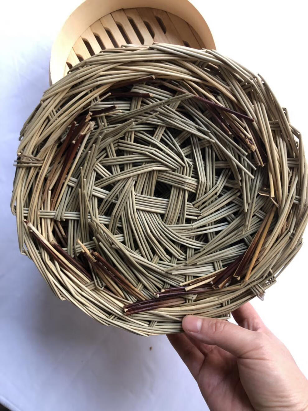 天然手工蒸笼草垫子不沾蒸笼垫不粘草垫圆形蒸包草垫竹子小笼包藤草编