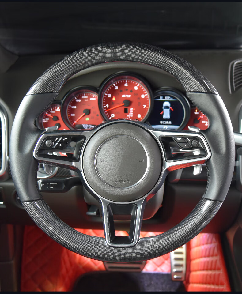保时捷碳纤维方向盘适用于保时捷碳纤维方向盘卡宴帕拉梅拉macan碳