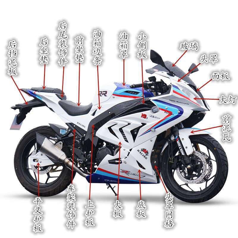 地平线外壳gt北极光r2小忍者s款宝雕双r创新r3嘉爵n19摩托车配件 后