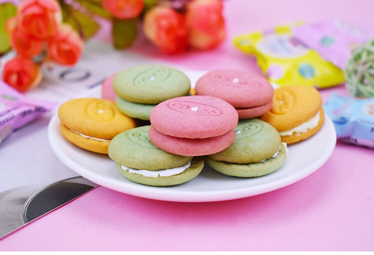 菲律宾进口coco马卡龙夹心饼干网红迷你小饼干独立包装小零食 综合味*