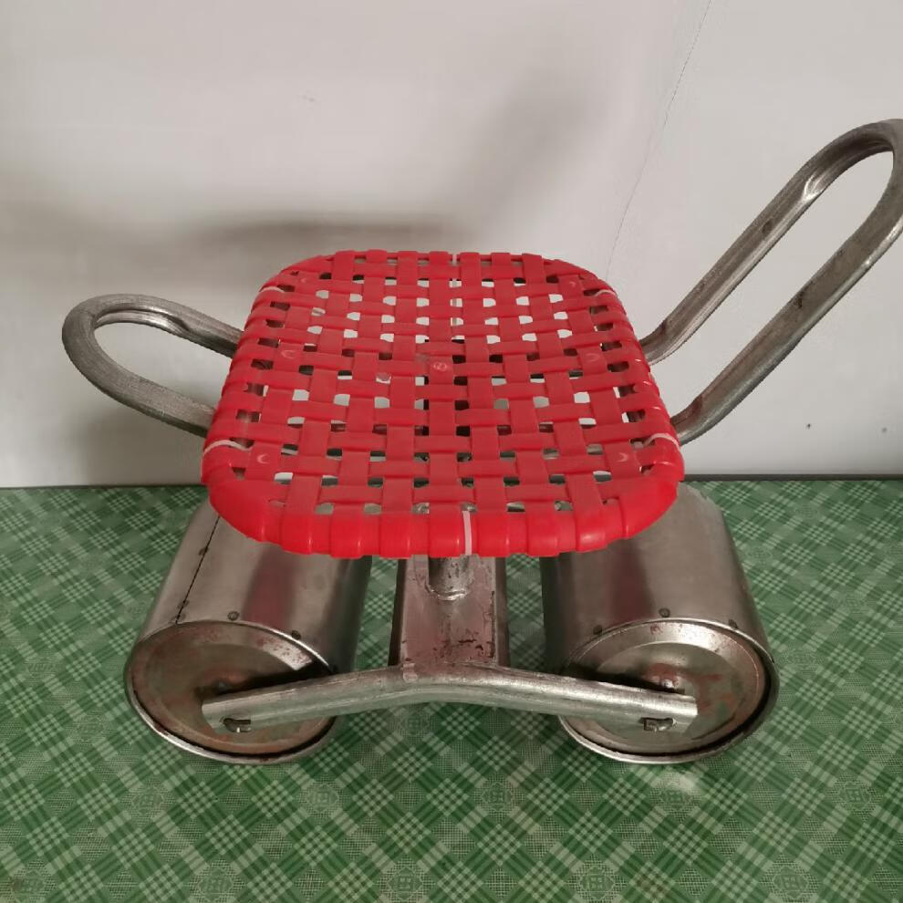 农用大棚移动360度旋转懒汉凳二轮干活板凳升降懒人车高度20厘米塑料