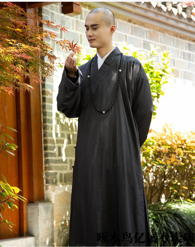 啄木鸟高档轻奢品牌僧服装夏季薄款大褂男女款僧衣长褂佛教出家僧人