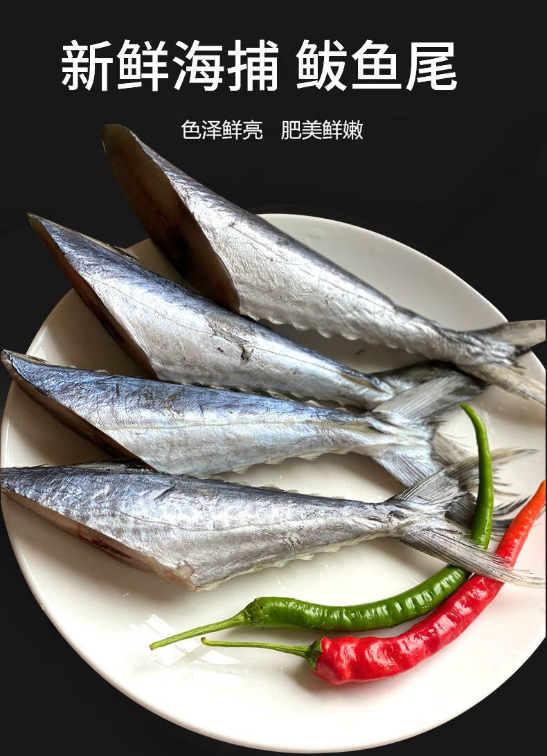 順豐速運鮁魚尾新鮮燕鮁魚大馬鮫魚餡餃子海魚海鮮冷凍批發禧客鮮七天