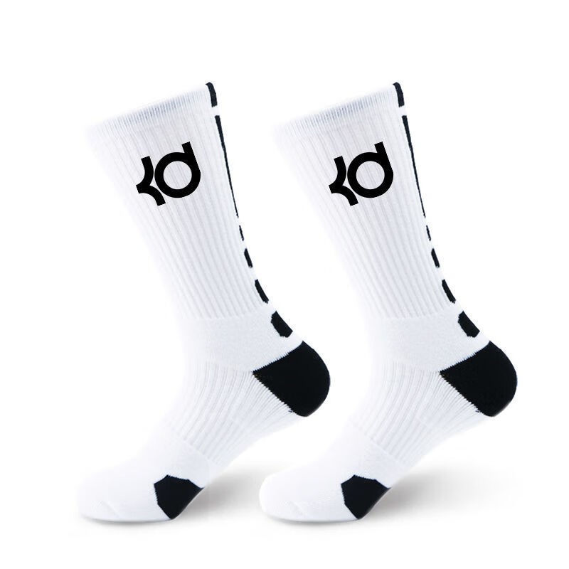 黛绸 篮球袜男运动袜nba长筒袜子男款夏季款实战中筒长袜夏天白色 四