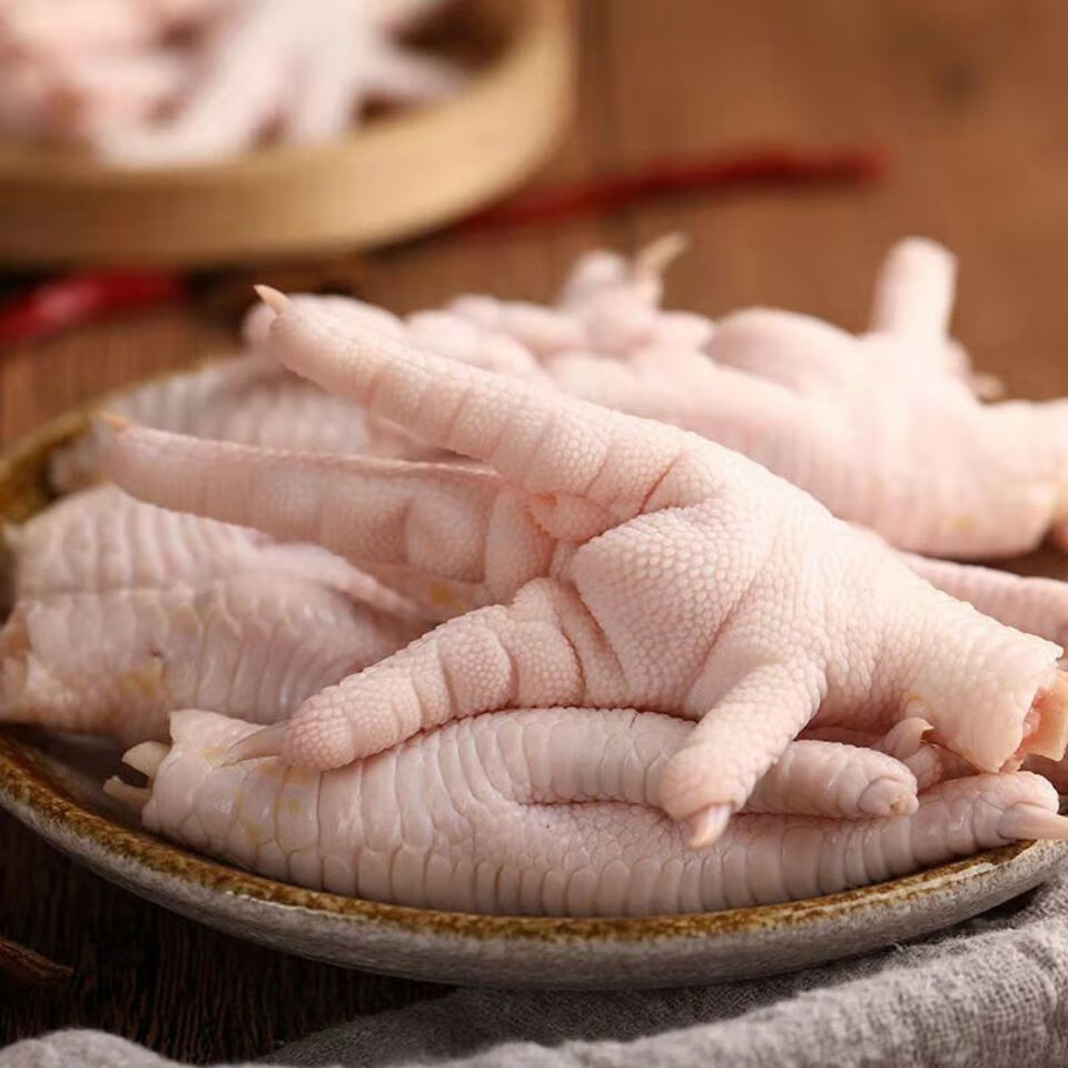 新鲜鸡爪子无水分特大凤爪冷鸡脚 1斤农家散养大鸡爪【图片 价格 品牌