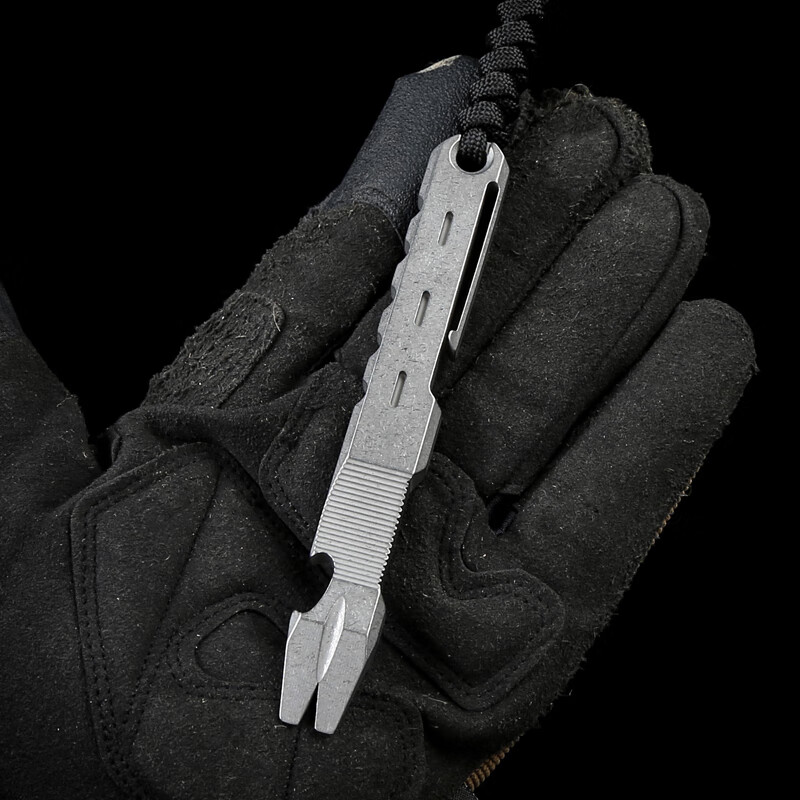 tc4钛合金撬棍撬棒户外求生存防身酷棍edc多功能工具开瓶器沧沧石洗