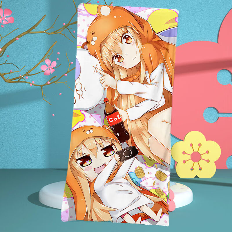 干物妹小埋动漫毛巾吸水洗脸巾可爱小方巾二次元浴巾周边来图定制1235