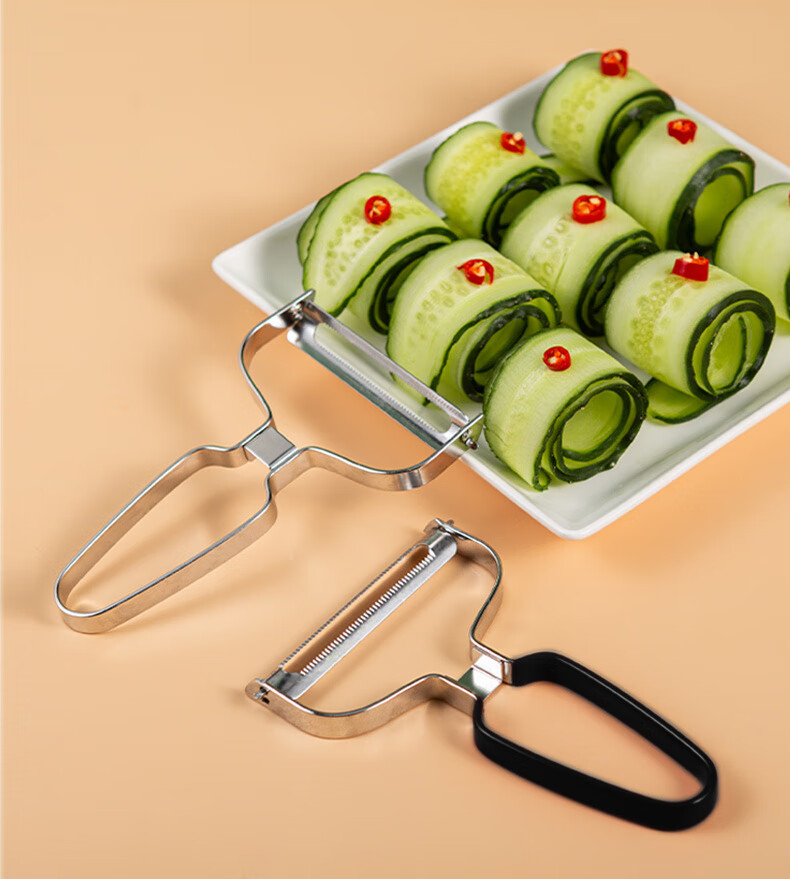 削皮刀削皮器不锈钢削片刀蔬菜刨丝器黄瓜土豆刨片器黑柄宽口切片刀