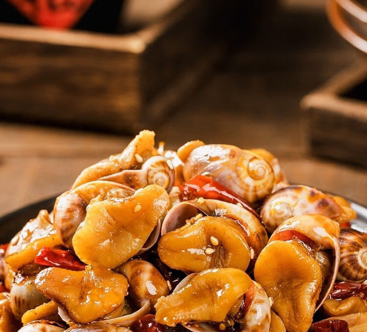 网红老婆脚鲍螺无冰无沙假鲍鱼鲍鱼螺新鲜珍珠鲍带壳金鲍螺四斤加料包