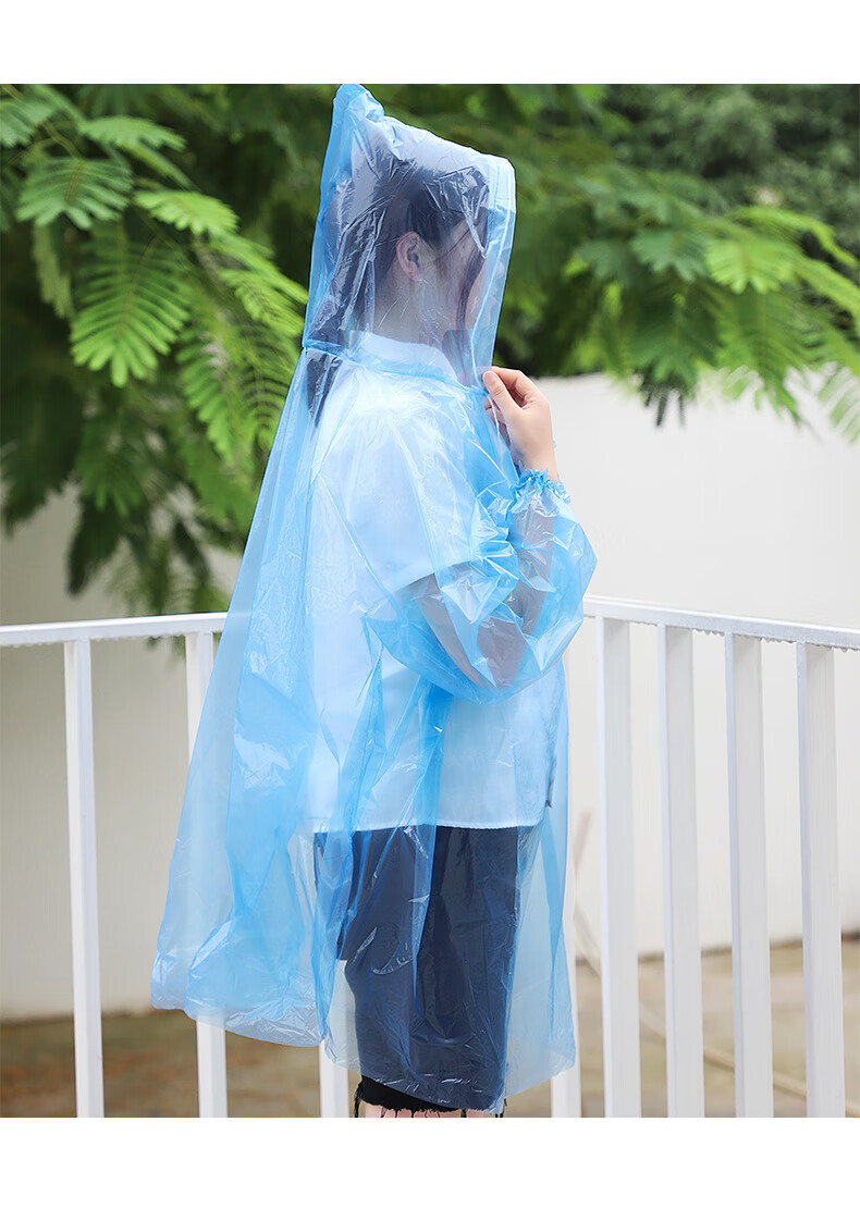 加厚一次性雨衣长款全身透明雨披大人儿童雨服鞋套防护男女款大码纽扣