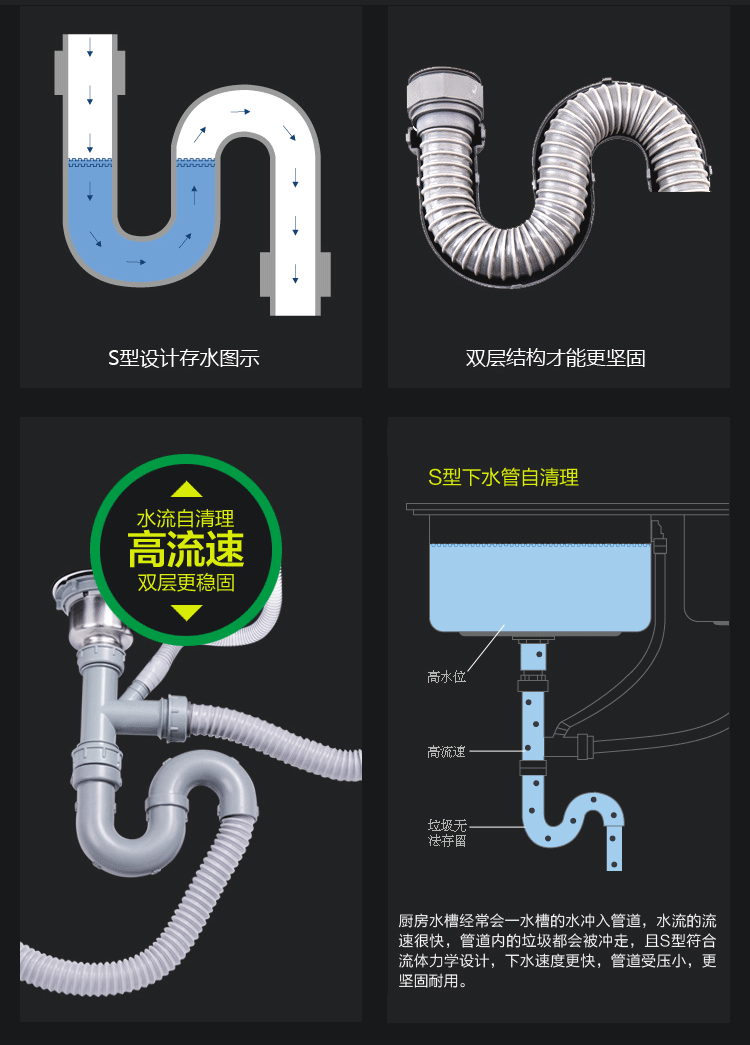 厨房洗菜盆304不锈钢水槽双盆洗涤盆加厚拉丝碗盆盘钢盆7540cm304钢