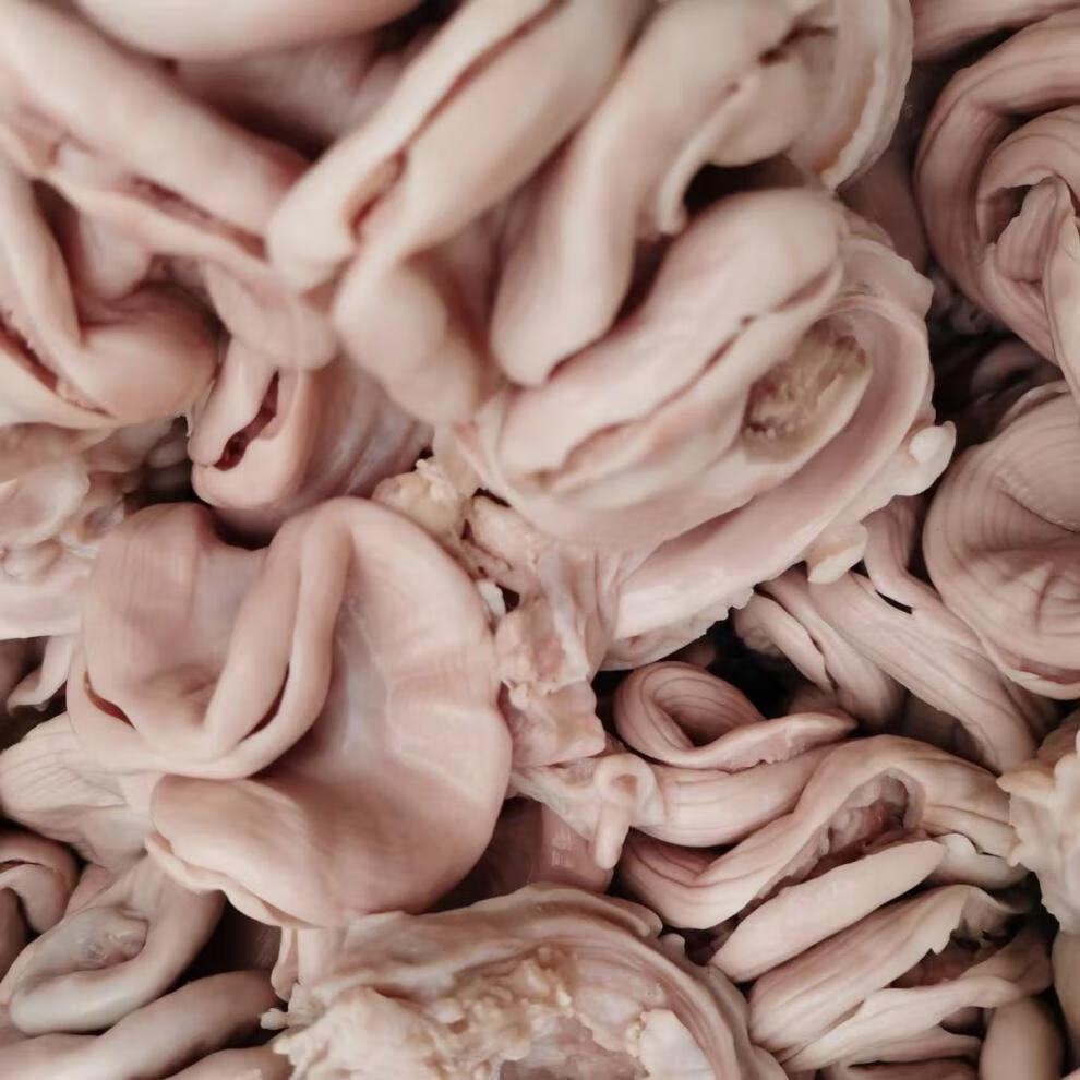 新鲜半熟猪花肠猪子宫猪胎盘猪房子猪脆肠紫肠生肠半熟猪花肠4斤装