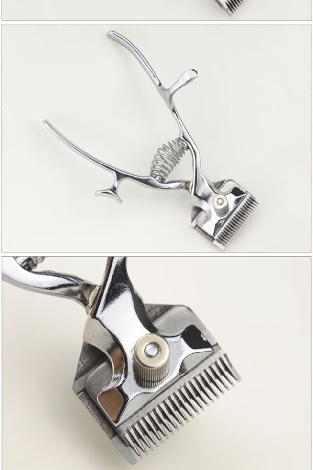 理发手推子老式手动推剪 剃头剪金元理发器手动推子 标配十围布【图片